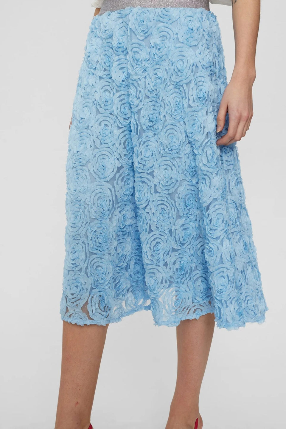 Numph - Blue Floral Skirt - Nudorothea