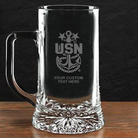 US Navy &#39;Build Your Glass&#39; Personalized 17.5 oz Maxim Mug