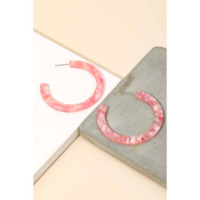 Acetate Circle Hoop Earrings