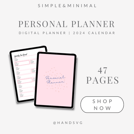 Personal Planner - PINKS | Personal Digital Planner | Ultimate Personal Planner | Digital Download