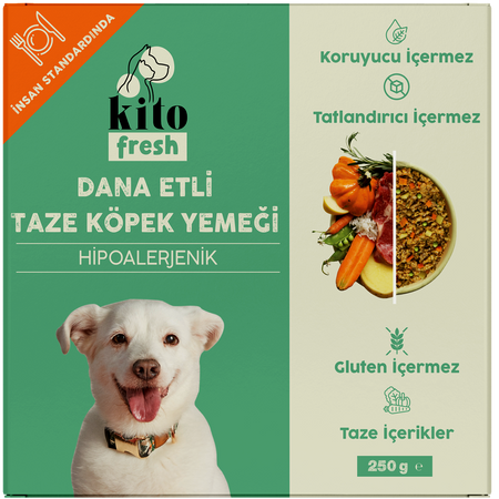Kito Fresh Dana Etli Kpek Yemei 250 gr