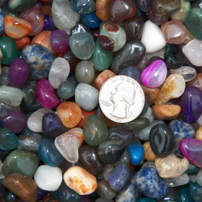 Polished Mix Gemstones Medium (Size #4) - 1 LB