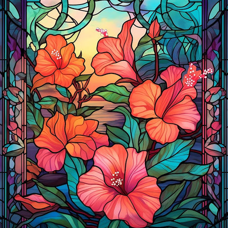 *PREORDER* Hibiscus in Stained Glass by CJ