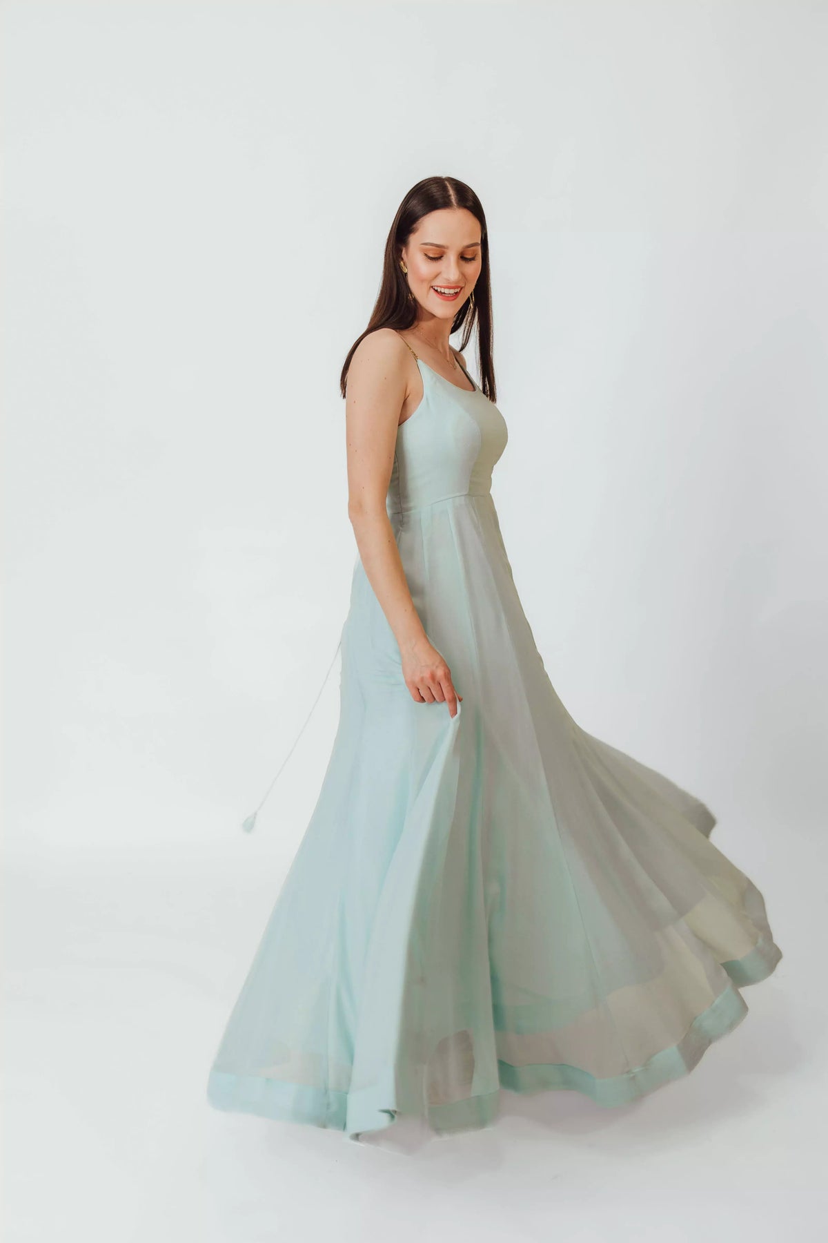 Sky Blue Shimmer Gown