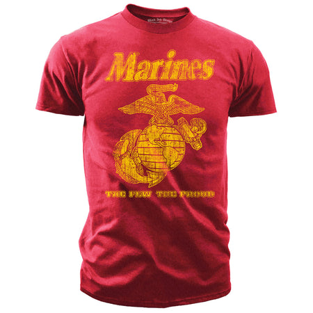 USMC T-Shirt - USMC The Few The Proud Retro Men&#39;s Marine Corps Shirt