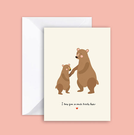 I love you so much little bear Valentines Day Card
