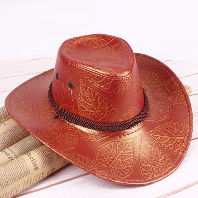 Goldmist Leather Cowboy hat