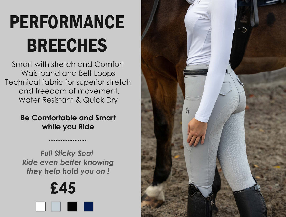 CT Squat Test on our White Breeches - CT Equine Collections