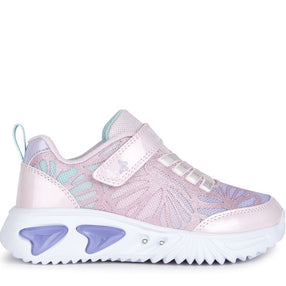 Geox Assister Pink/Lilac Light Up Trainer