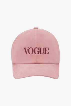 Gorra VOGUE rosa antiguo con logo bordado