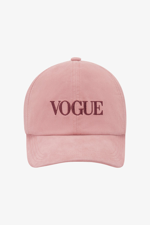 Gorra VOGUE rosa antiguo con logo bordado