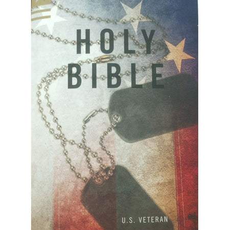 KJV King James Large Print Veteran&#39;s Bible - Flag