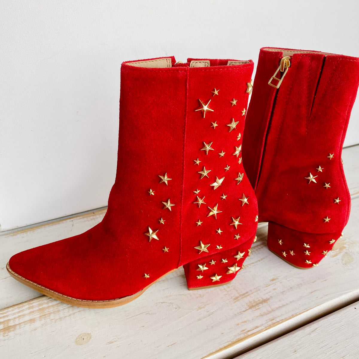 Matisse | Get a Gold Star Red Suede Bootie (LIMITED EDITION)
