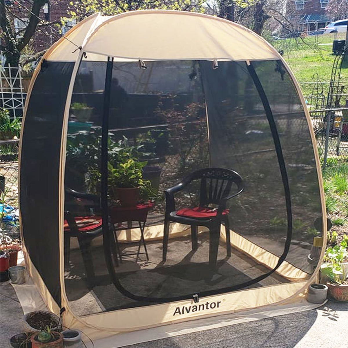 Alvantor 2-15 Person Pop Up Screen House Tent Instant Screened Gazebo For Deck/Patio