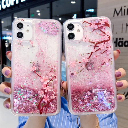 Cherry Blossom Glitter Phone Case