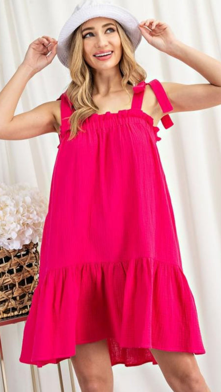 Dolores Dress - Hot Pink