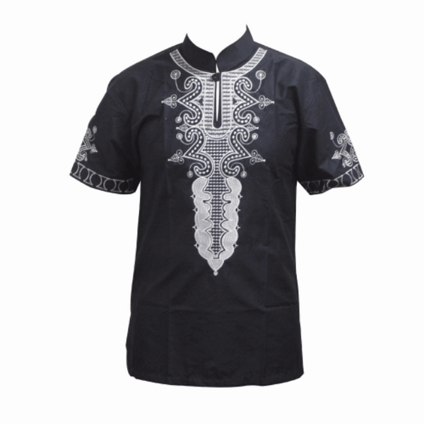 Men&#39;s Cotton Embroidered Dashiki Shirt - Available in 4 colours