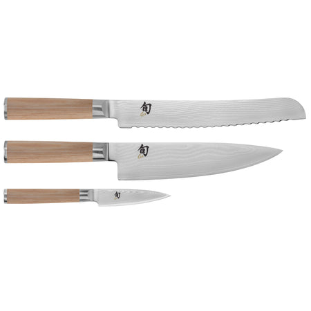 Shun Classic Blonde Chef&#39;s, Bread and Paring Knife Set