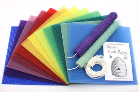 Rainbow Colors Beeswax Candle Making Kit