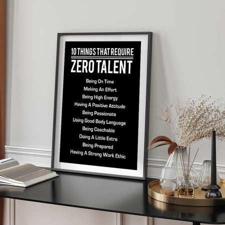 10 Things That Require Zero Talent Posters Canvas Painting Wall