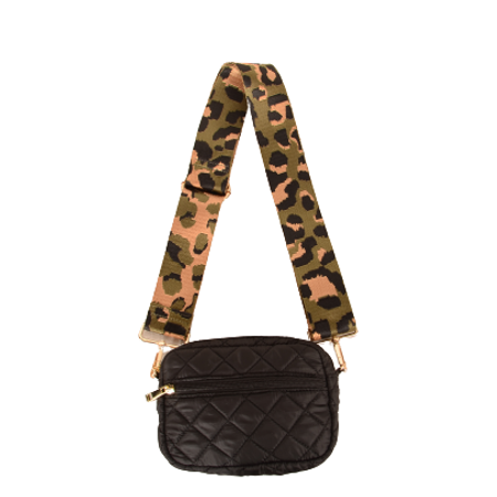 Black Cassie Quilted Crossbody Bag