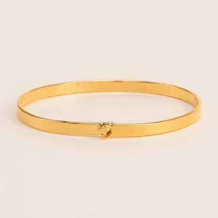 bracelet Hammered gold-plated