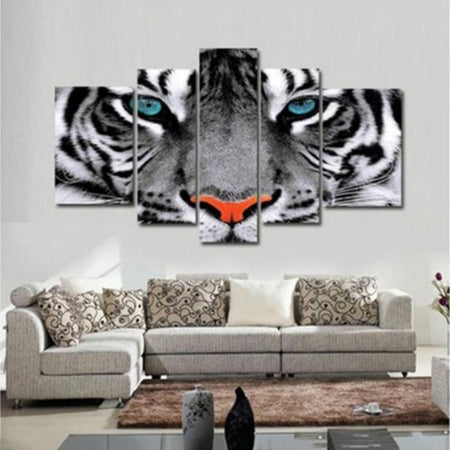 White Tiger Eyes - Canvas Wall Art Painting