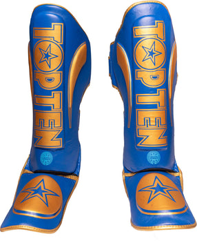 TOP TEN Shin and Instep Guard Lowkick WAKO - blue, 32194-6