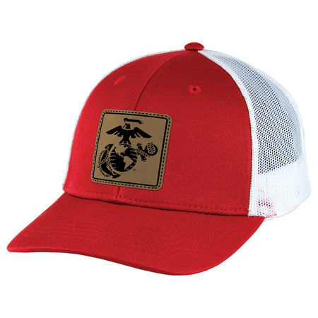 U.S. Marine Corps Eagle Globe &amp; Anchor Patch USMC Trucker Hat by 7.62 Design
