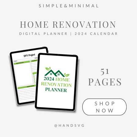 Home Renovation Planner, Home Improvement Planner For DIY Projects, Renovation Checklist, Renovation Budget, Interior Design, House Remodel