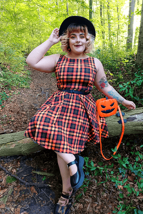 Tea Dress - Halloween Tartan