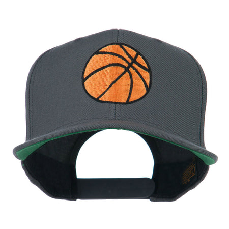 Basketball Embroidered Flat Bill Cap