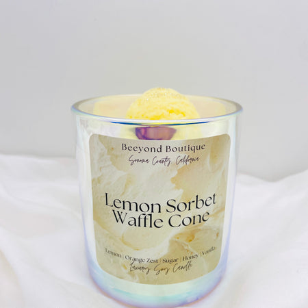 LEMON SORBET WAFFLE CONE Prism 12 OZ. Scented Soy Candle