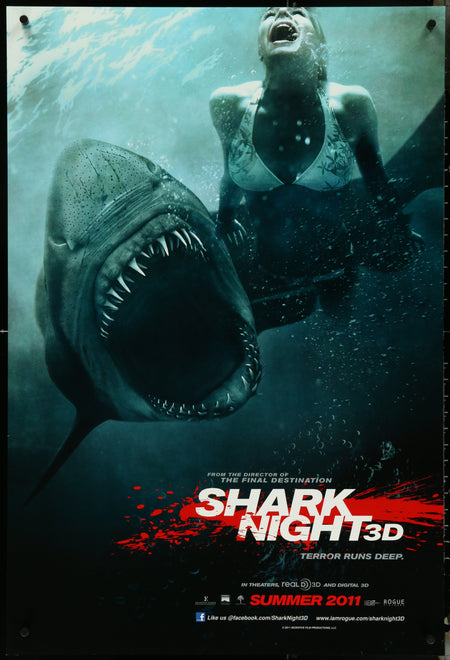 Shark Night 3D (2011) Original US One Sheet Movie Poster