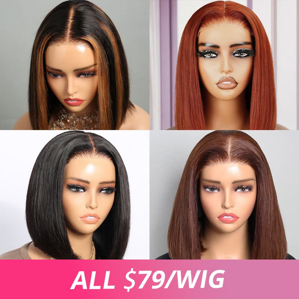 Megalook 6 Inches Deep Part Wigs $79 Final Deal Stocks Boss Bob No Code Needed Limited