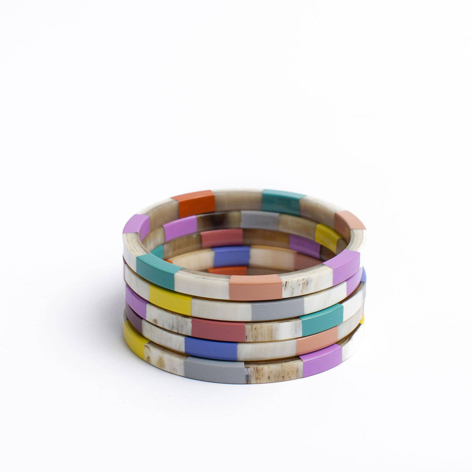 Colorful Tile Bangle Set