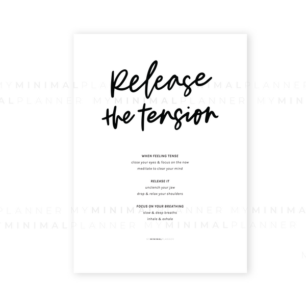 PRD113 - Release the Tension - Printable Dashboard