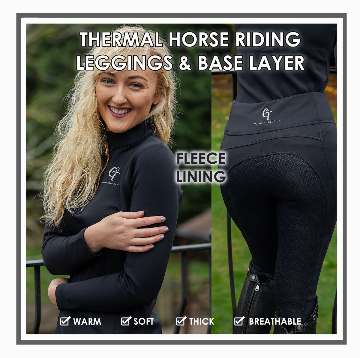 Embrace the cold with CT Fleece Lined Riding Leggings and Base