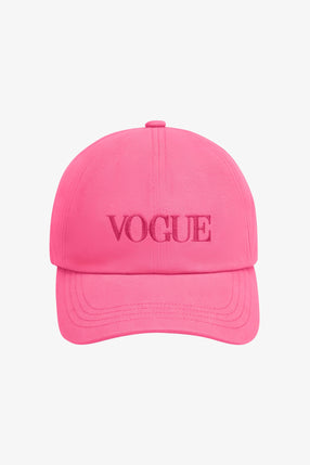 Gorra VOGUE MONOCROMÁTICA rosa con logo bordado