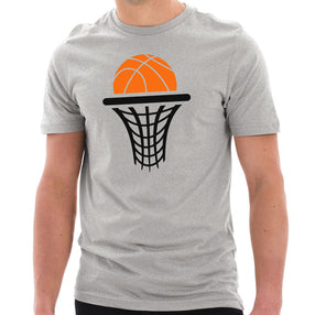 Basketball Life Graphic Design Short Sleeve Cotton Jersey T-Shirt