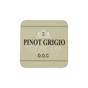 Onderzetters - Wijn Pinot Grigio - Beige - Set van 6