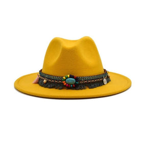 Boho Fedora-Mustard