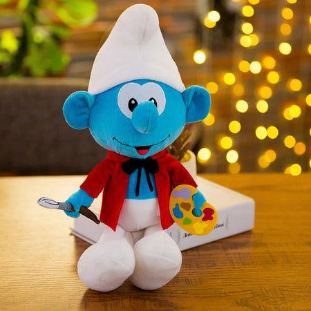 2023 New 40cm Cartoon Character Creative Smurf Cute Plush Toy Kawaii Doll Childrens Soothing Toy Birthday Gift Christmas Gift