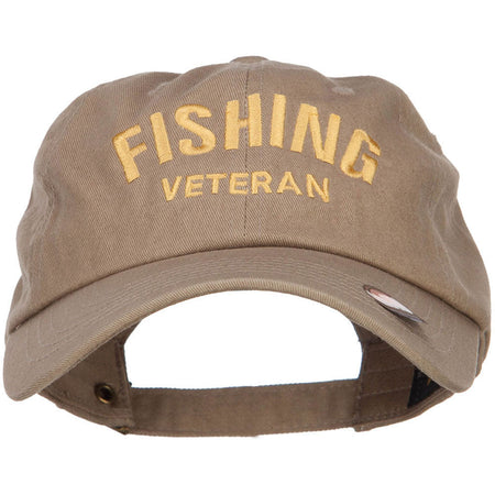 Fishing Veteran Embroidered Unstructured Cap