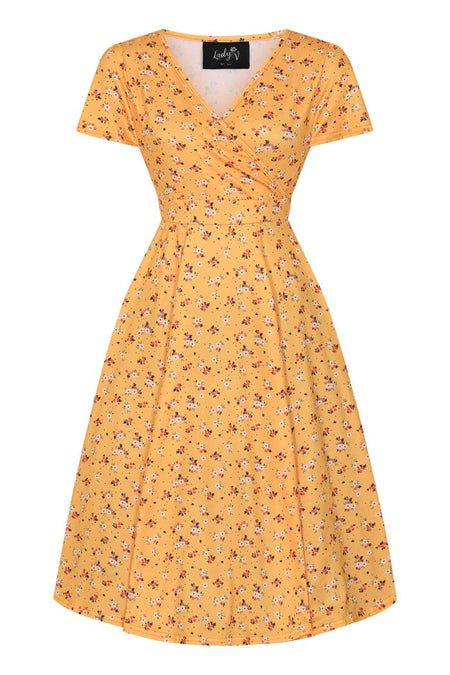 Lyra Dress - Yellow Ditsy