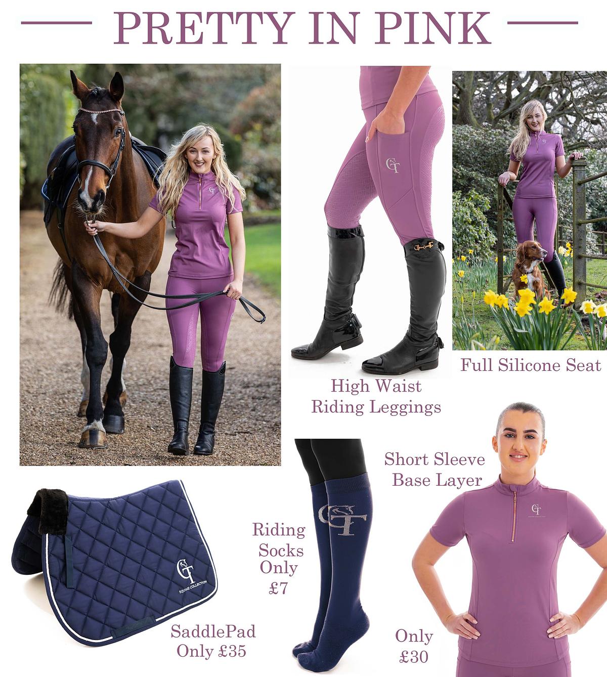 Horse Riding into Pink & Aqua - CT Equine Collections