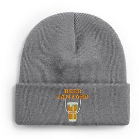 Beer Lanyard Grey Beanie Hat Music Festival Beanie Hat