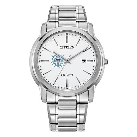 Citizen USCG Men&#39;s Classic Stainless Steel Eco-Drive Watch