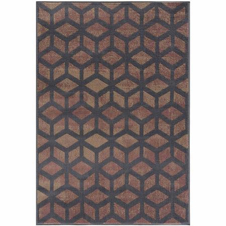 Gustavo Collection Modern Rugs in Brown | 3222b