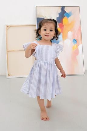 Lilou Dress in Stripes Blue